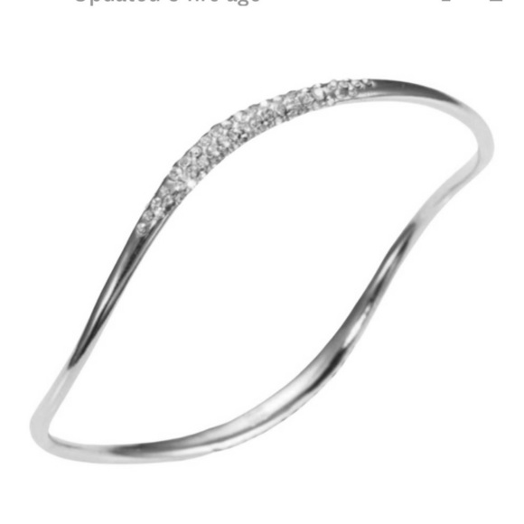 ALEXIS BITTAR • Miss Havisham Liquid Crystal Encrusted Wavy Bangle Bracelet - Picture 7 of 9